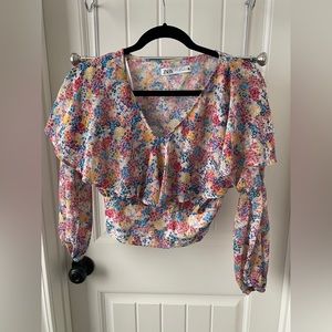 Zara small floral blouse